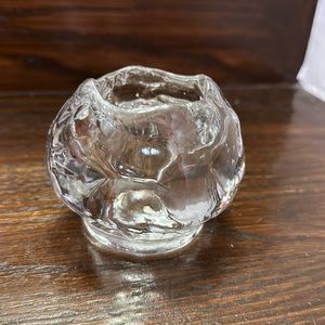 Vintage Crystal glass Taiwan Votive Candle Holder